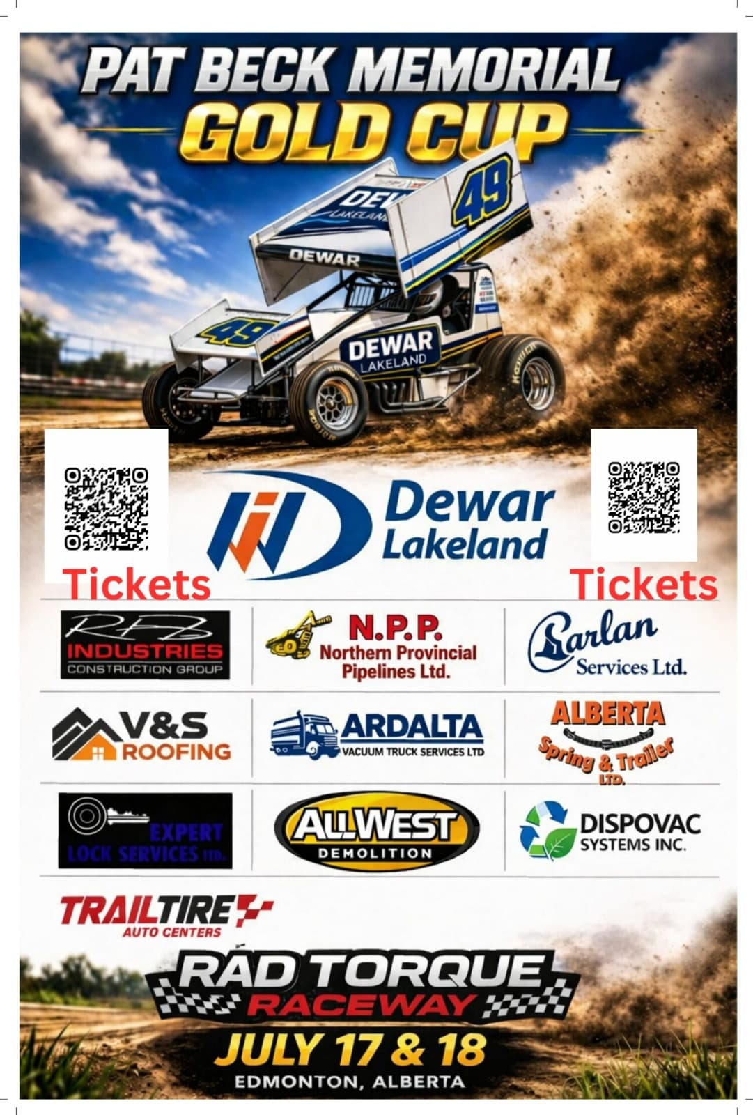 Pat Beck Memorial Gold Cup event poster